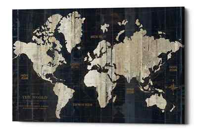 Epic Graffiti ''Old World Map'' by Wild Apple Portfolio, Giclee Canvas Wall Art