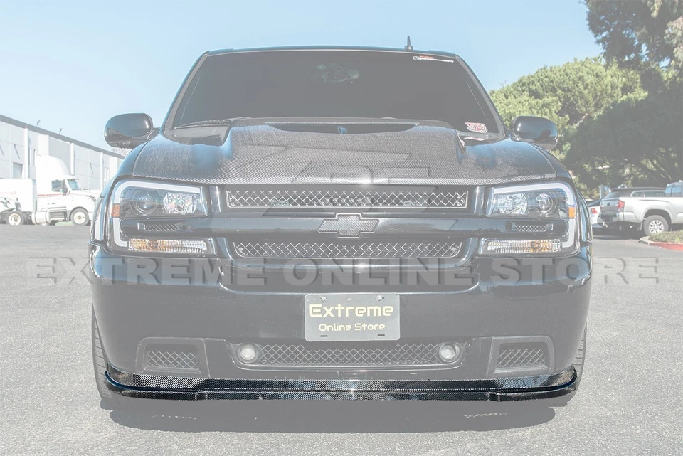 For 06-09 Chevrolet Trailblazer SS CARBON FIBER Front Bumper Lip Splitter - Image 2 of 4