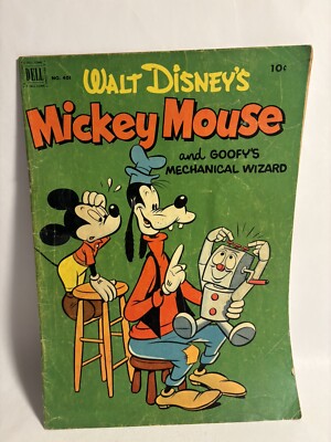 1952 vintage Walt Disney's Mickey Mouse and Goofy's Mechanical Wizard #401 rare
