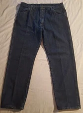Wrangler Dark Wash Bootcut Denim Blue Jeans Mens 40x32 Cowboy Rock a Billy Farm