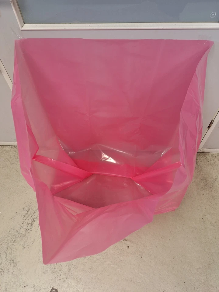 Seitenfaltensäcke antistatisch rosa 140my Stark 85+60x110cm, VE=25 STÜCK