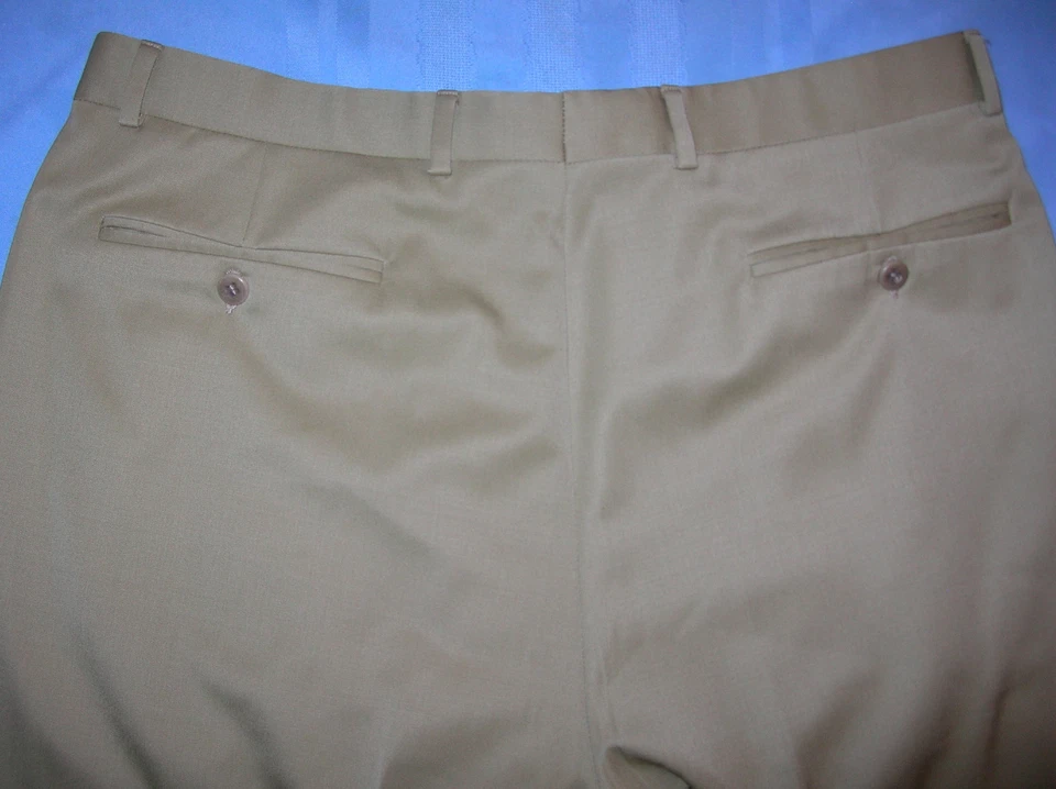   Zanella Bennett Pantalón Lana Oliva Dorado Hecho en Italia 36 x 27 (P3) Foto 4 de 4