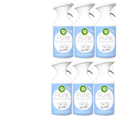 6x250ml Air Wick Raumduft-Spray PURE Frische Wäsche | Baumwolle-Duft