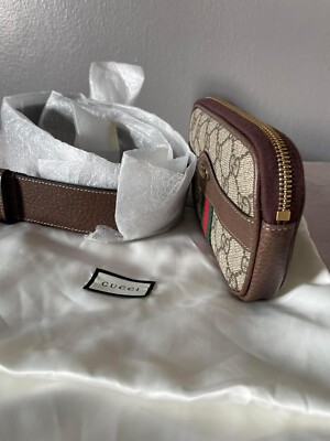 Gucci Ophidia Flap Belt Bag Gg Coated #270349G10B Gucci Pre-Owned Ophidia GG Coated Canvas Small Belt Bag  main image 3