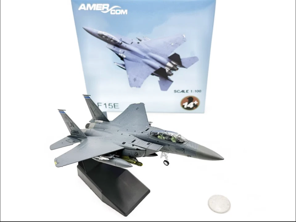 AMER Royal Air Force RAF F-15E Strike Eagle Fighter 1/100 Diecast Jet Model - Image 3 of 4