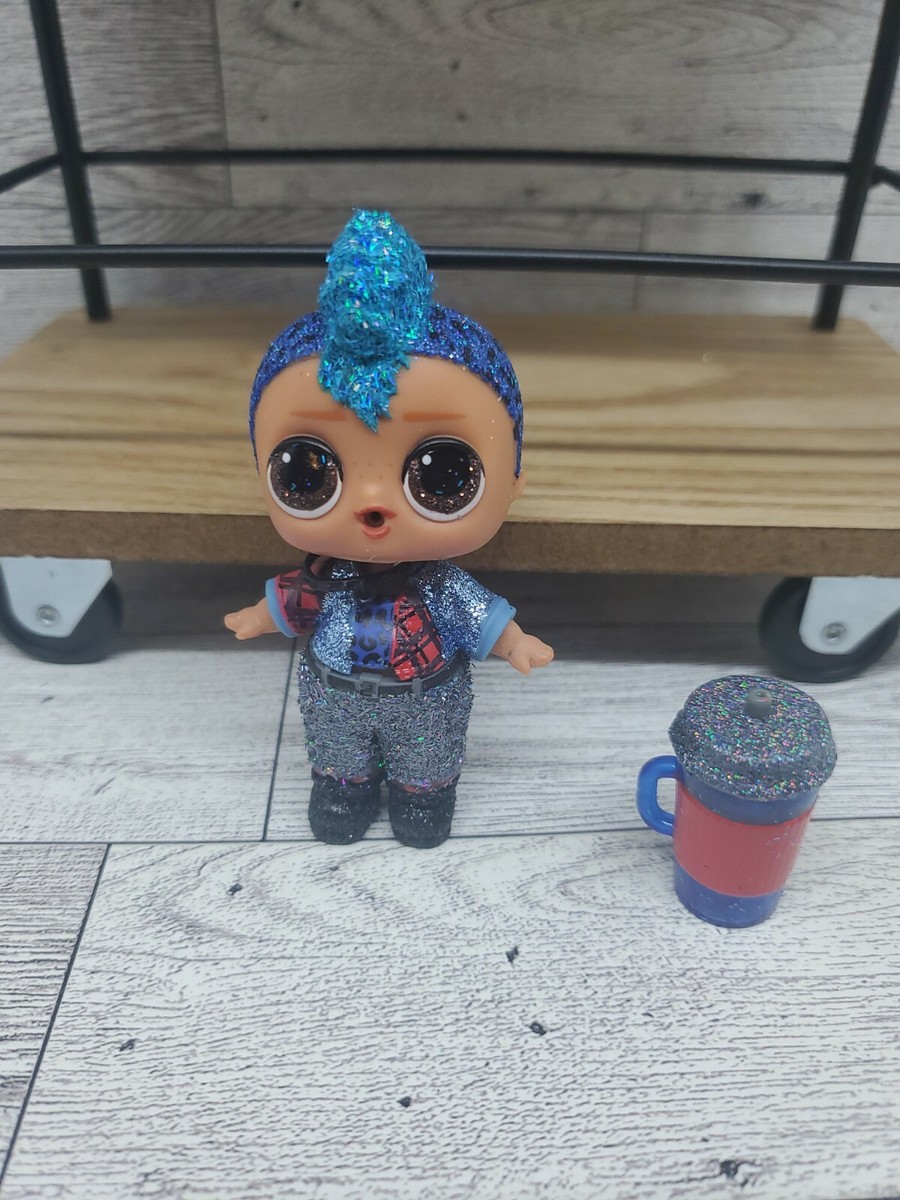 LOL Surprise Doll Sparkle Series Glitter Punk Boi Boy with Blue