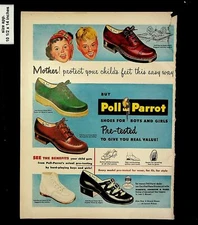 1959 Poll Parrot Shoes For All Vintage Print ad 015606