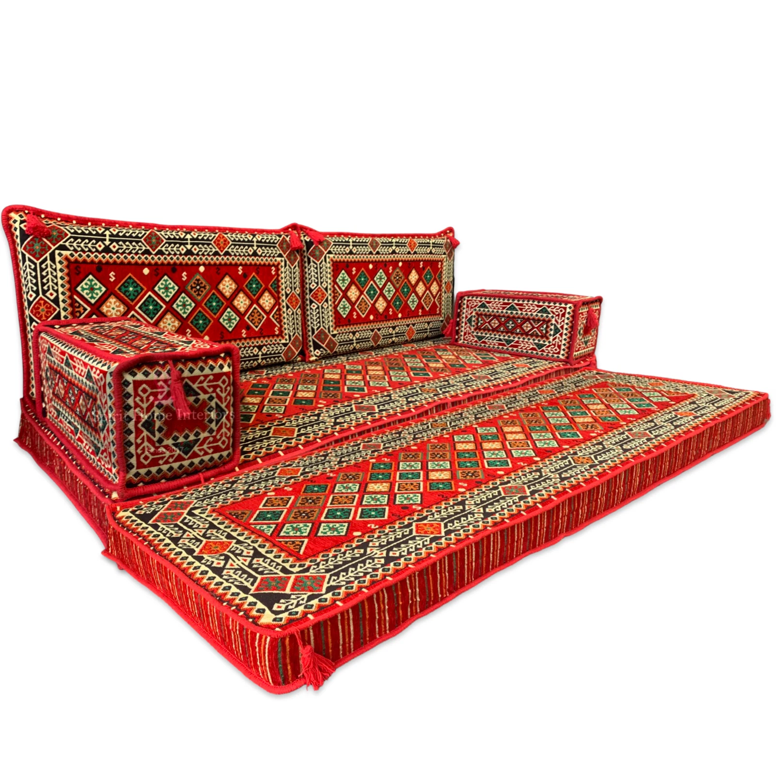 ARABIC Majlis Seating | Three Seater FLOOR Sofa | 8 in (20 cm) Thick | UK Stock!