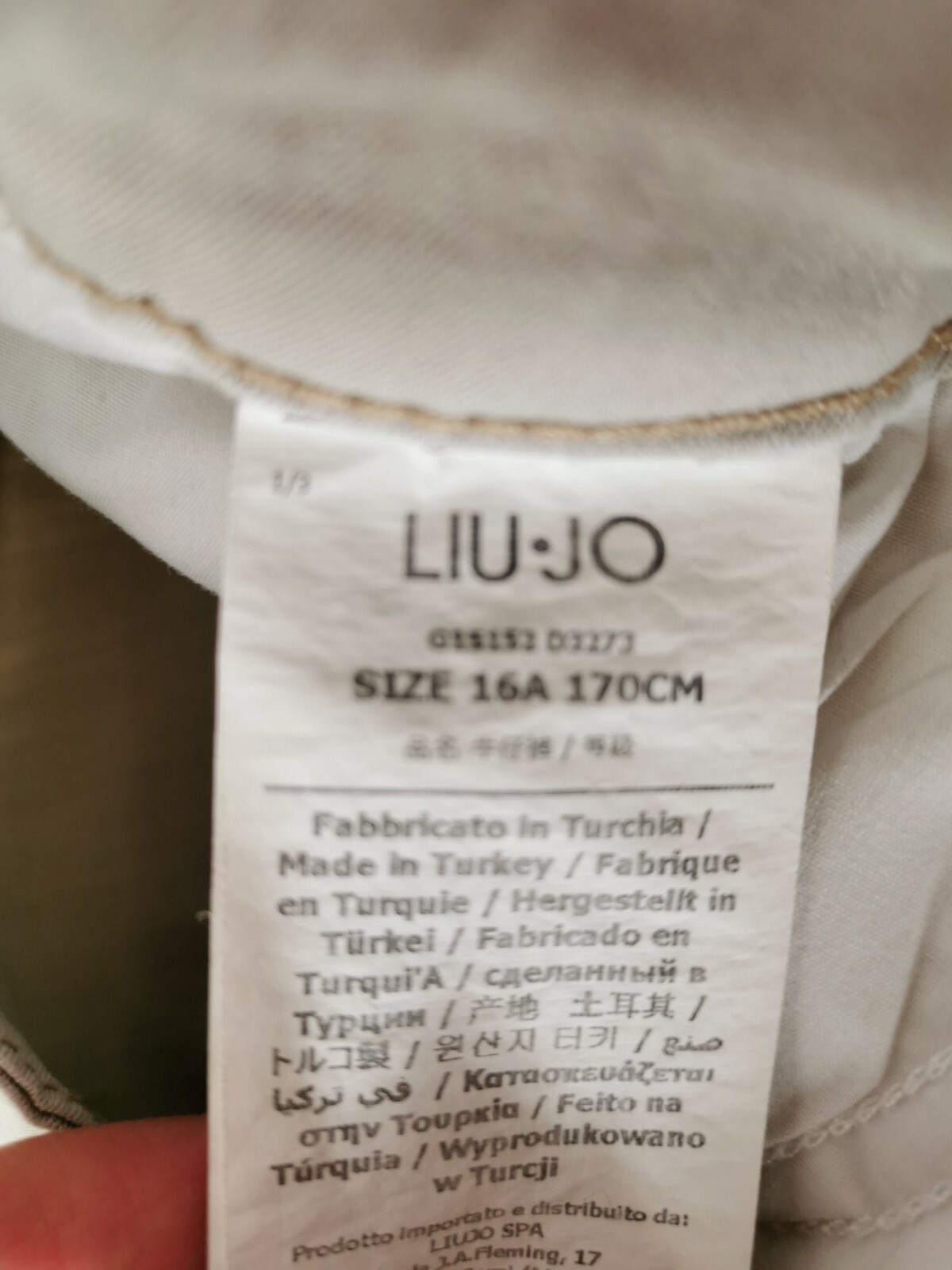 LIU JO JUNIOR JEANS PANTS SIZE 16 YEARS LIGHT GRAY COLOR image 8