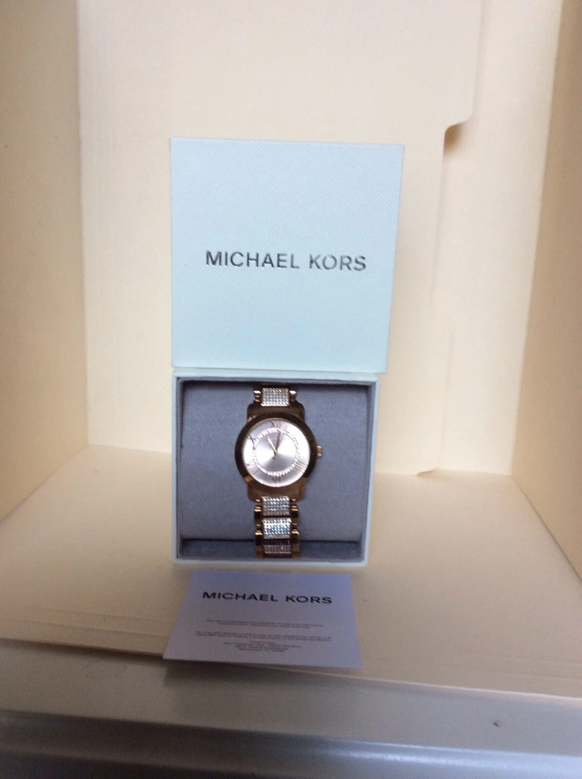 Michael Kors Orologio da polso Donna Oro Rosa Con Cristalli MK 3687 Inox