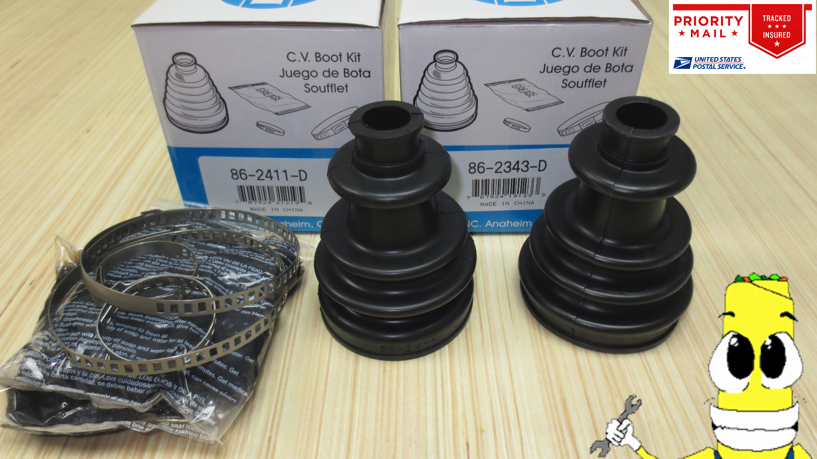 Rear Inner & Outer CV Axle Boot Kit for Cub Cadet Volunteer 20062013