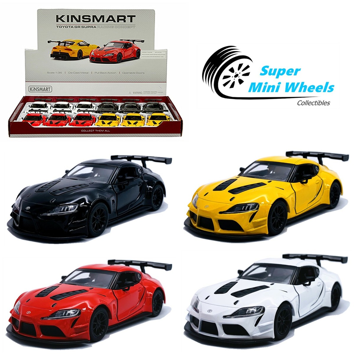 Kinsmart 1:36 Toyota GR Supra Racing Concept - 5