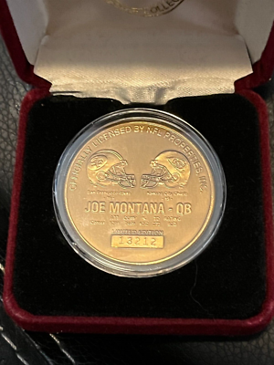 The Highland Mint Joe Montana Bronze Coin Medallion 49ERS COA