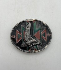 Vintage 1990 SISKIYOU American Eagle Oval Metal Belt Buckle V-89