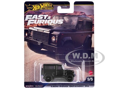 LAND ROVER DEFENDER 90 BLACK ''FAST & FURIOUS'' DIECAST MODEL BY HOT WHEELS HYP74