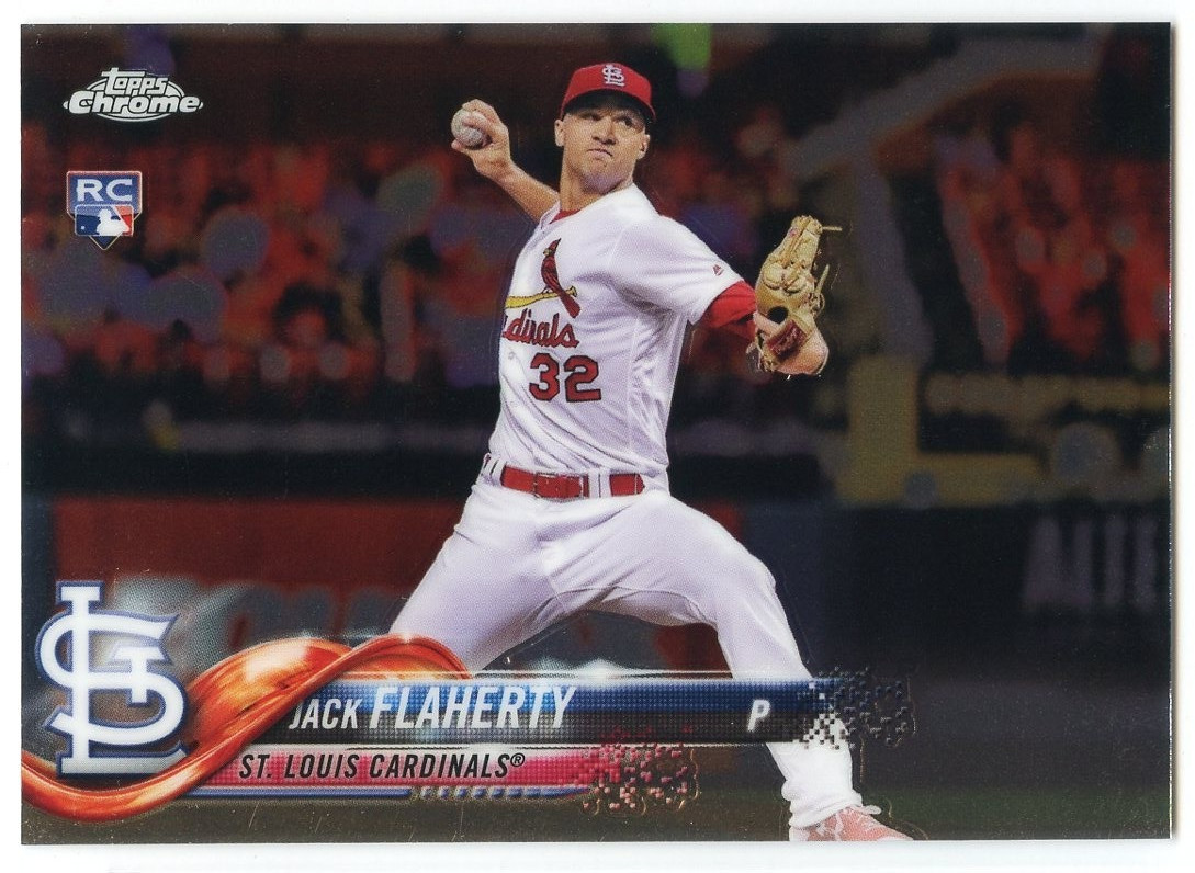 2018 Topps Chrome Rookie Card - #4 - Jack Flaherty - St. Louis Cardinals