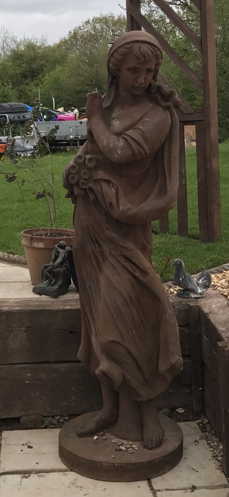 THE FOUR SEASONS SCULPTURE STATUES LARGE SET INCREDIBLE CLASSIC Garden