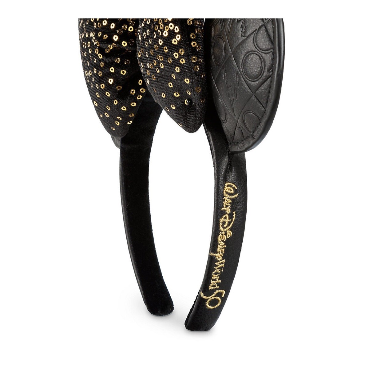 Disney World 50th Anniversary Black Gold Minnie Mouse Ear Headband NWT HTF m87210711401_1.jpg main image 3
