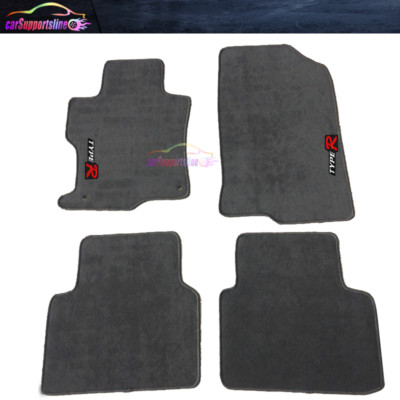Floor Mat Fits 08-12 Honda Accord 4Dr Gray Nylon Carpet Front Rear 4PCS Set