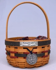 Longaberger Woven Wooden Eagle 1997 Inaugural Basket Fabric Liner 3" by 5"