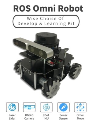 AGV Mecanum Wheel Omni Move NO Screen ROS Ai Robot Vehicle Car Camera LiDAR UGV