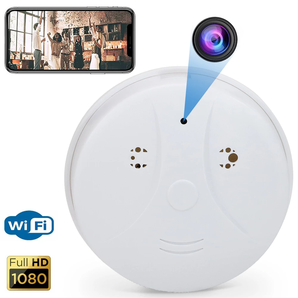 1080P HD WiFi Night Version Smoke Detector Hidden Spy Camera eBay