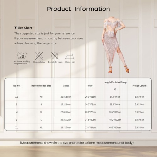 Damen-Tanzkleidung verstellbare Träger Kleid funkelnder Rock Tanz Clubwear Ballsaal - Bild 60 von 72