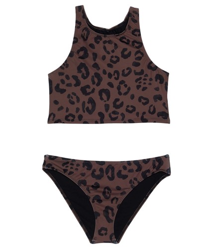 Splendid Girl's Kitty High Neck Longline Top and Retro Pants (Big Kids) Bronze