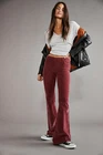 FREE PEOPLE PULL ON CORD FLARE TROUSERS  MAUVE SIZE W27 L32" NEW FREE UK