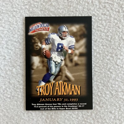 1997-98 Fleer Troy Aikman Million Dollar Moments Card 2 of 50 Rare card 1/31/93