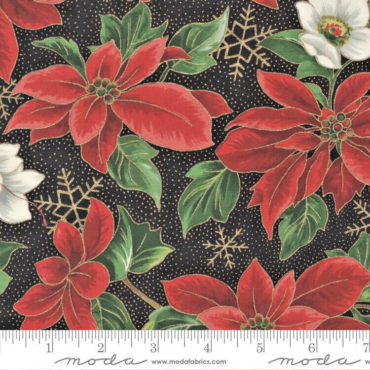 Moda Fabrics#33660 15M "MERRY MANOR METALLIC"   PRICE IS FOR 1 YARD