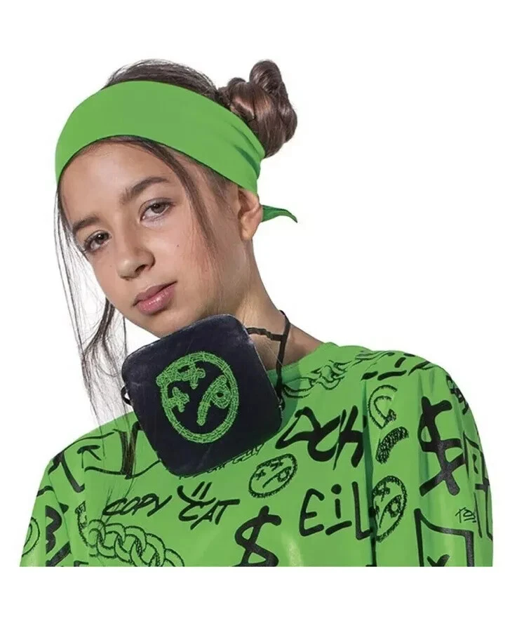 Billie Eilish Clásico Verde Disfraz Halloween Vestido Elegante XL 14-16 Nuevo Foto 3 de 4
