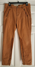 Anthropologie Pilcro  Letter Press 10 Rust Flat Front Pants SZ 10 Velvet Trim