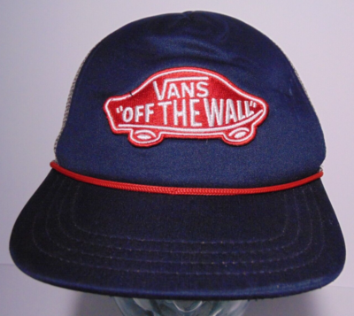 Skateboarding Vans Off The Wall Navy Blue Gray VANS Snapback Trucker Hat Cap