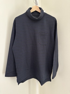 Engineered Garments black blue polo neck top NEW oversized fit tag size (XS) 