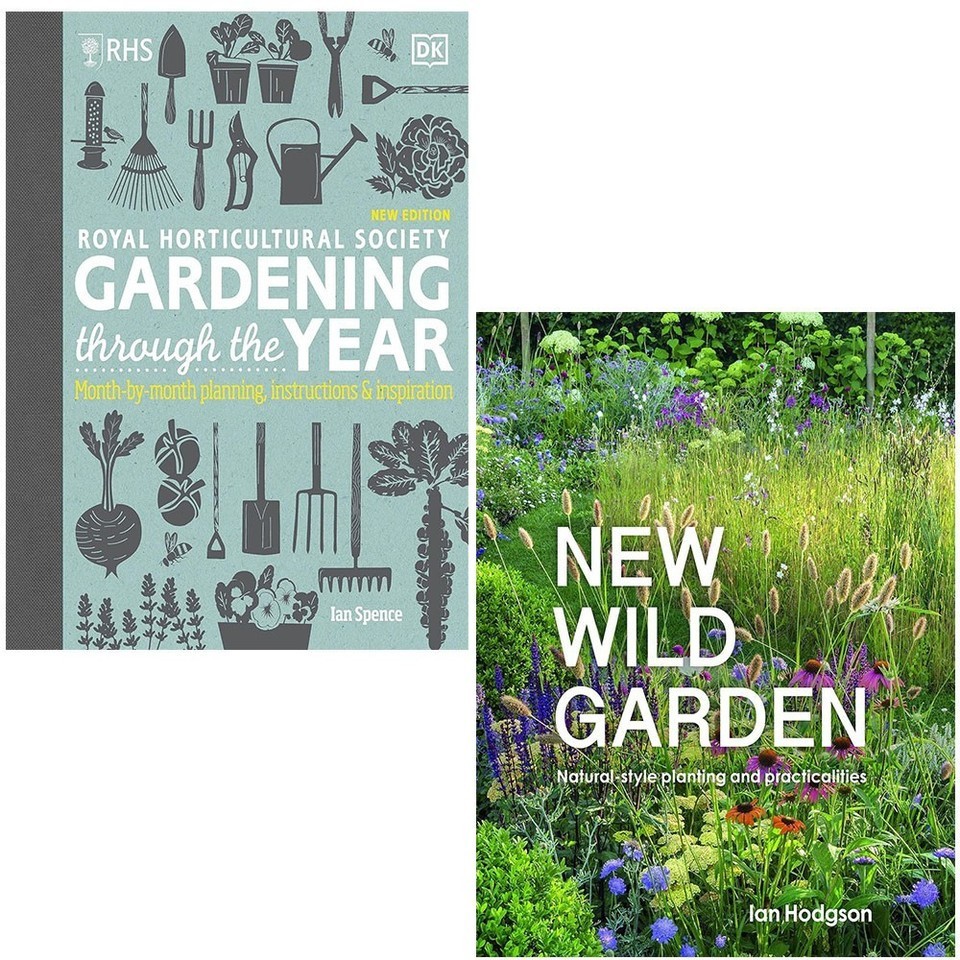 Ian Hodgson New Wild Garden,RHS Gardening Through Year 2 Books Set Hardcover