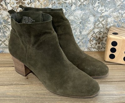 Steve Madden Suede Ankle Boots Green Bootie Business Women's Size 10 M