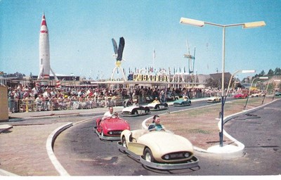 AK Disneyland / Kalifornien / USA - Anaheim, ca. 1960 Car driving - Rocket