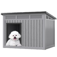Fancyango Medium Dog House for Indoor  32.1" L x 25.1" W x 24" H, Grey
