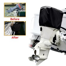 15-250HP 210D Waterproof Motor Engine Boat Cover Yacht Half Outboard Anti UV