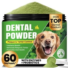 Dog Teeth Cleaning Powder, Dog Dental Powder and Cats Breath Freshener, Plaqu...
