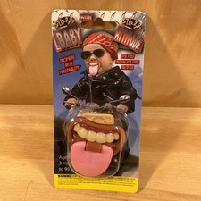 BILLY BOB tongue out ATTITUDE CHILDRENS PACIFIER baby teether BIKER NEW