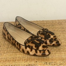 Talbots Woman  s 8M Francesca Tassels Driving Moccasins Calf Hair Classic Preppy