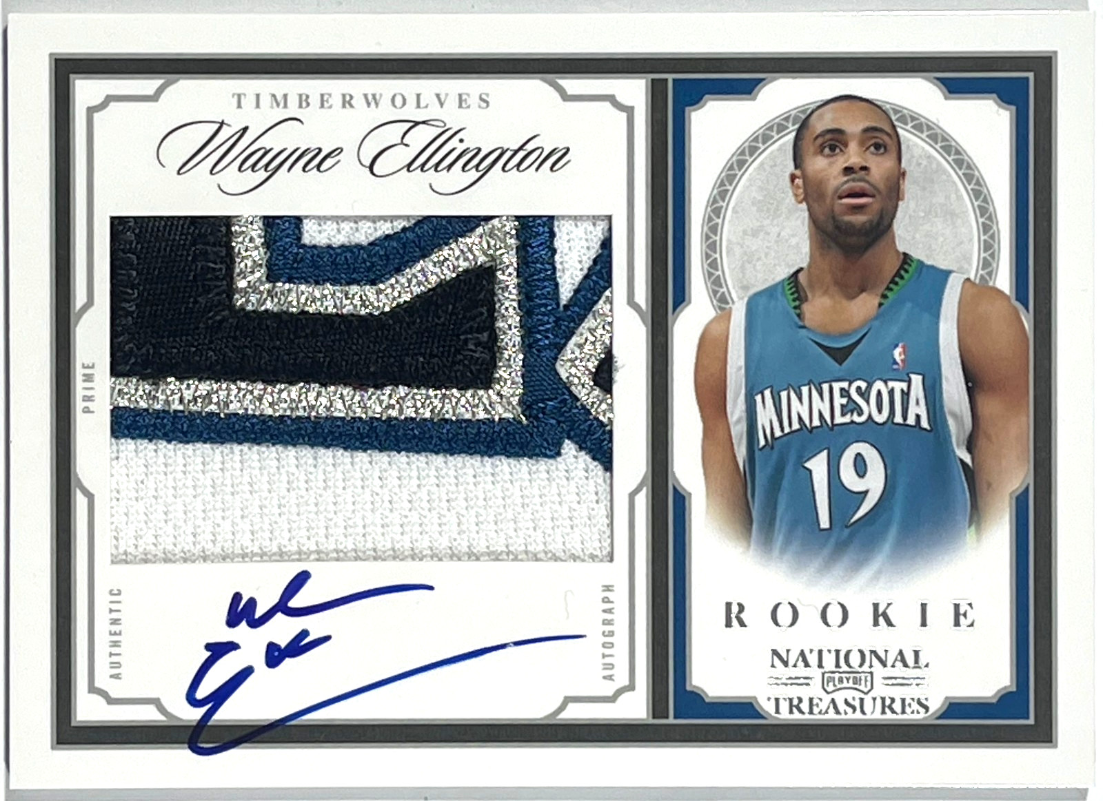 2009-10 National Treasures Prime Wayne Ellington 4-Color RPA Auto RC #226 /99