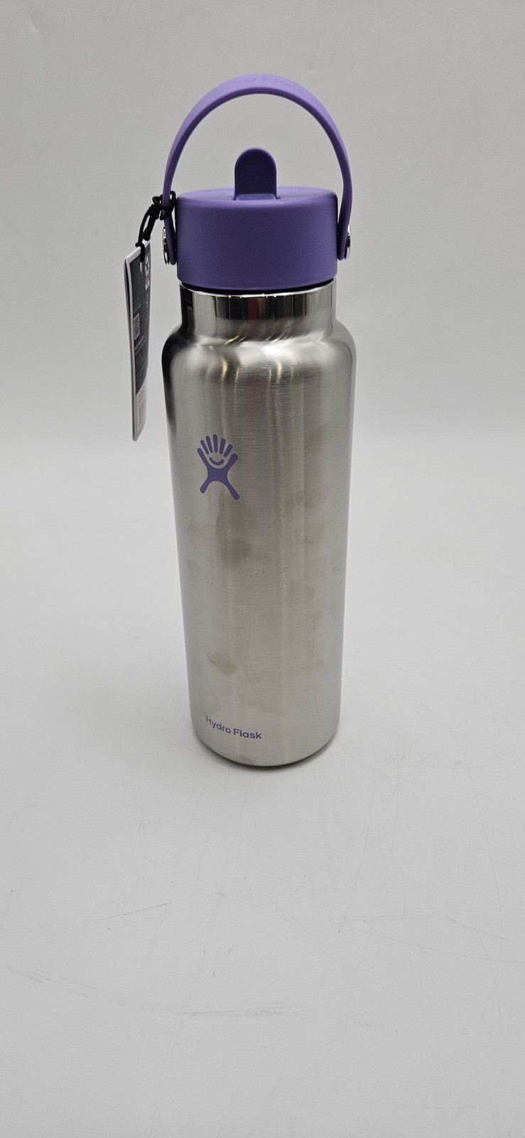 HYDRO FLASK WIDE MOUTH VACUUM BOTTLE, WITH LID- STAINLESS VI