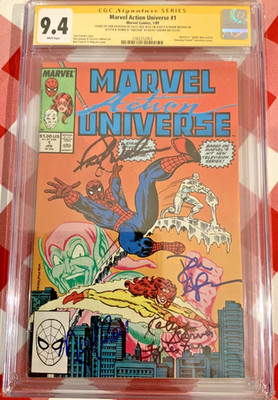 CGC 9.4 SS X 4  MARVEL ACTION UNIVERSE #1 1989 SPIDERMAN & AMAZING FRIENDS TV