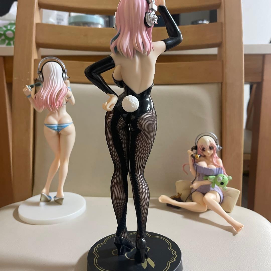 Authentic Anime Figure Set 3 Pieces Collectible Toys Super Sonico Japan