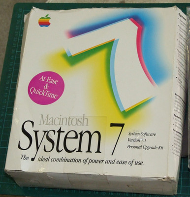 Apple Macintosh System 7.1 Upgrade with At Ease program for vintage Mac computer