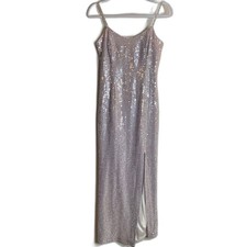 VTG Jessica McClintock Gunne Sax Diamond Strap Dress Shatter Hologram Size 7/8