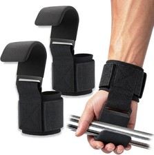 Zughilfen Haken 2er Set | Powerlifting Gewichtheben Gym Fitness Krafttraining